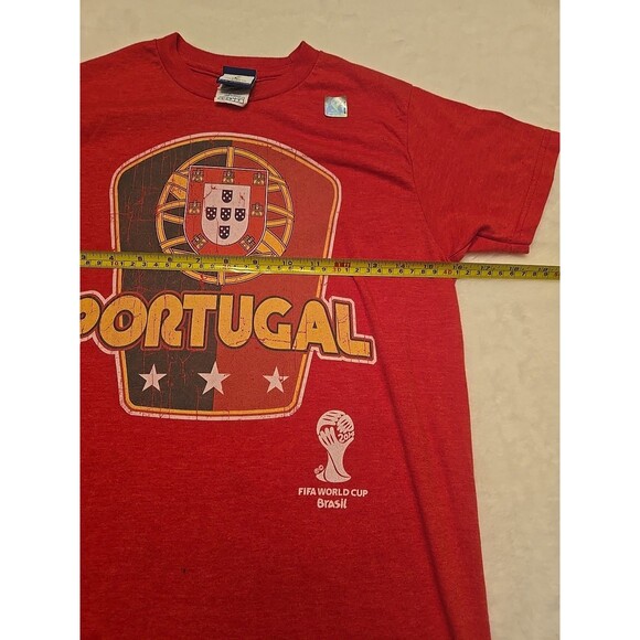 Portugal Brasil FIFA World Cup 2014 Brazil Soccer T Shirt Ronaldo Red Small NEW - Picture 5 of 8